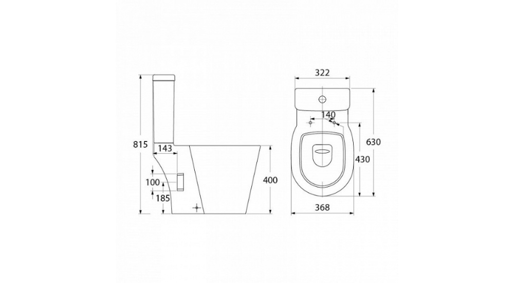 Унитаз Iddis Calipso Горизонтальный Выпуск
