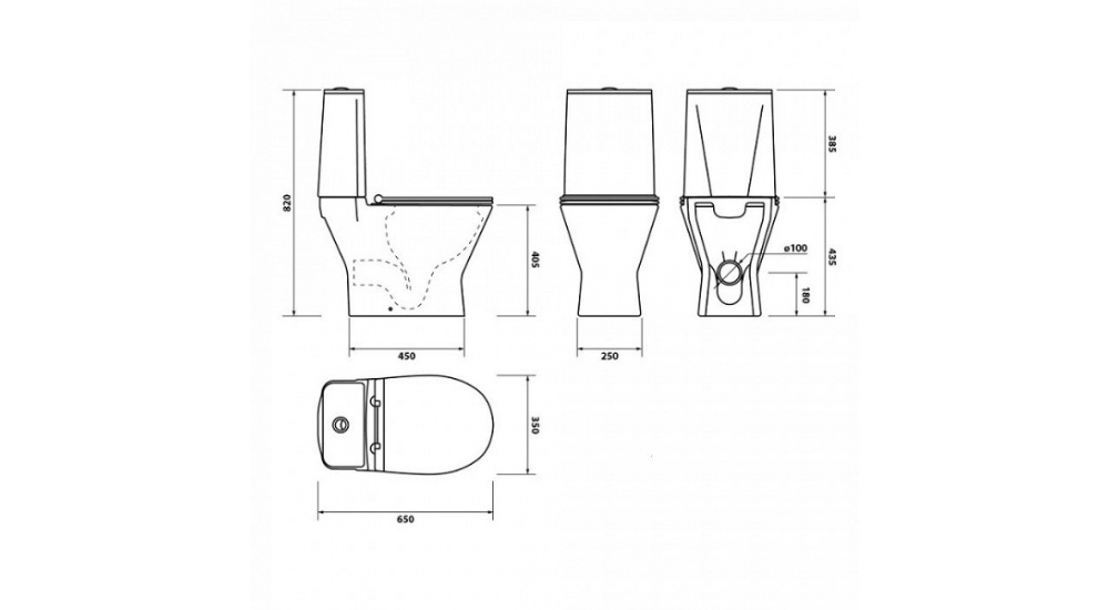 Унитаз Iddis Edifice Горизонтальный Выпуск