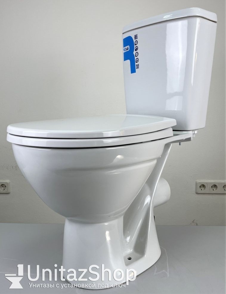 Унитаз Кировская Керамика Rosa Соло Белый Горизонтальный Выпуск
