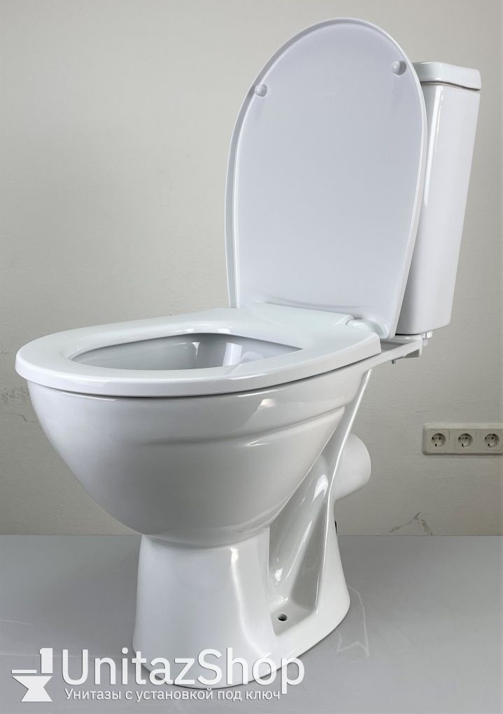 Унитаз Кировская Керамика Rosa Соло Белый Горизонтальный Выпуск