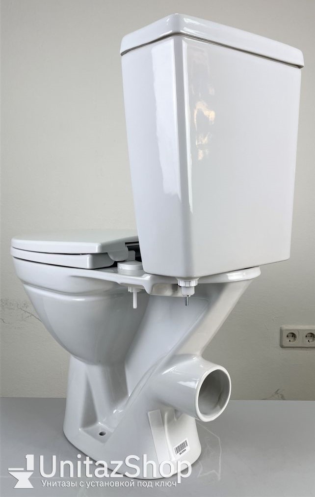 Унитаз Кировская Керамика Rosa Соло Белый Горизонтальный Выпуск