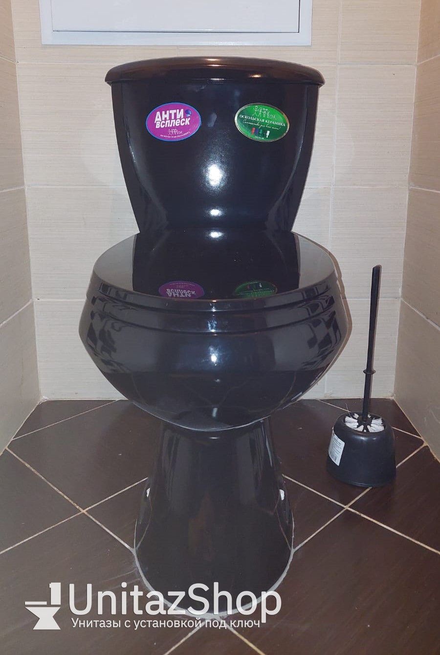 Унитаз Оскольская Керамика Эллиса Черный Косой Выпуск