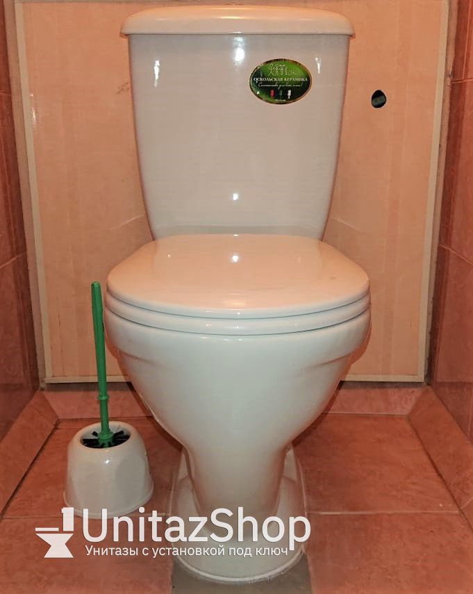 Унитаз Оскольская Керамика Радуга Тарельчатый Косой Выпуск