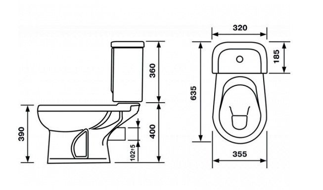 Унитаз Оскольская Керамика Дора Красный Горизонтальный Выпуск