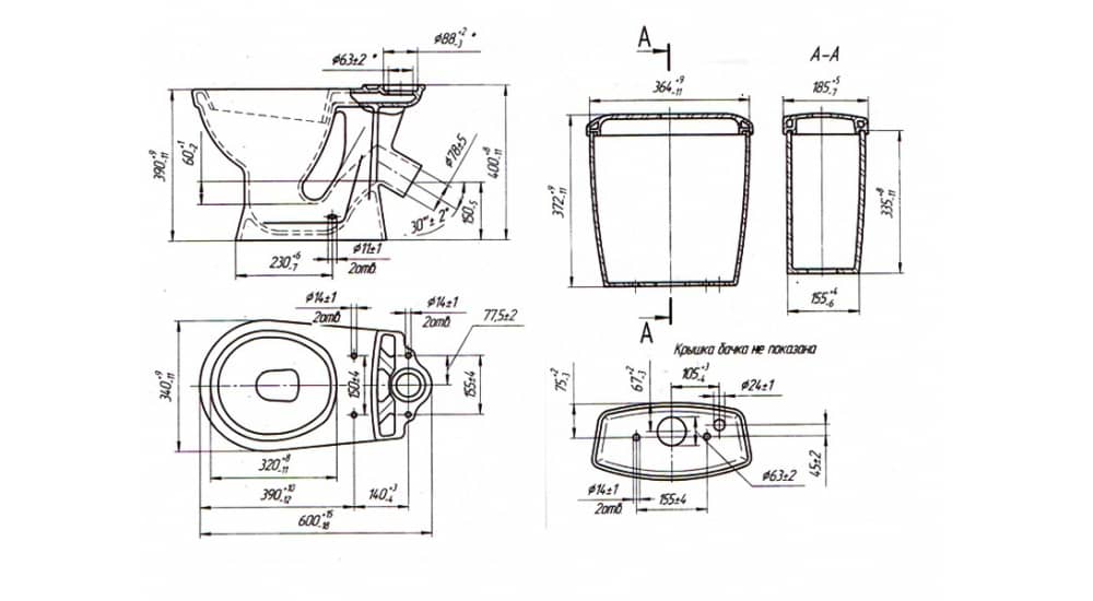Унитаз Оскольская Керамика Суперкомпакт Салатовый Косой Выпуск