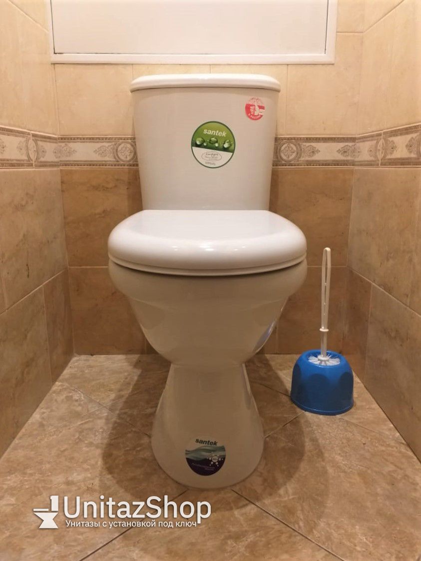 Унитаз Сантек Бореаль Косой Выпуск Тарельчатый