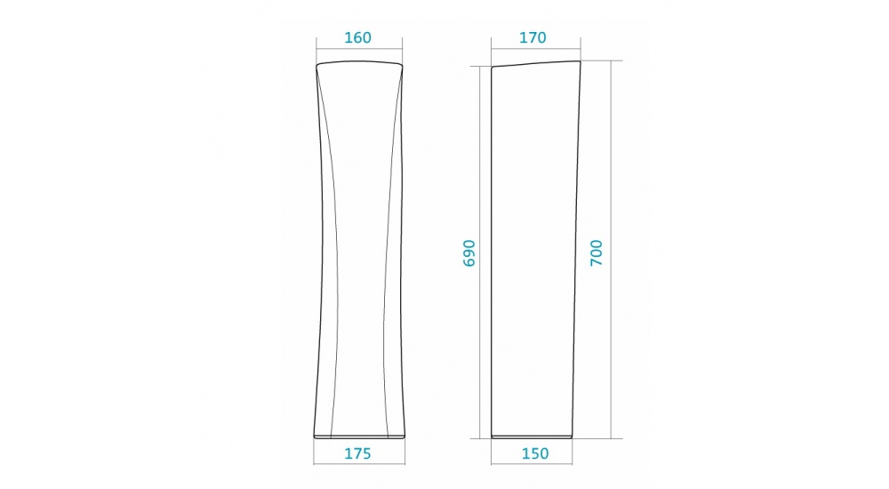 Раковина Сантек Бриз 55 С Пьедесталом