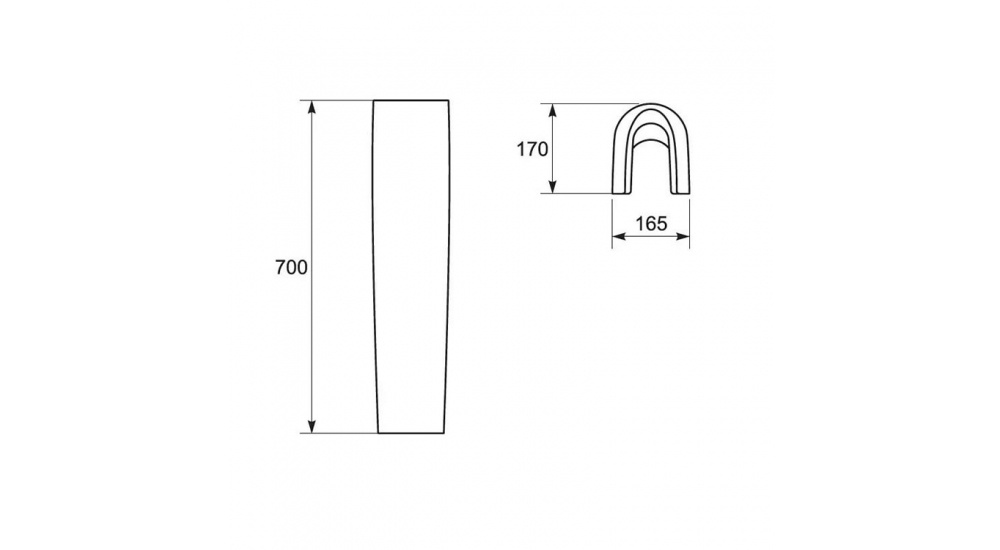 Раковина Cersanit Street Fusion 60 С Пьедесталом