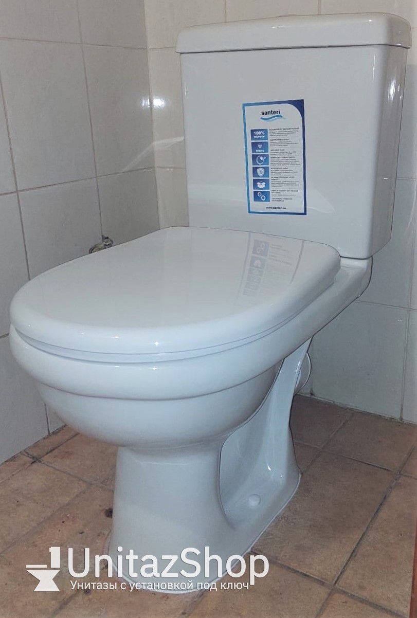 Унитаз-компакт  Santeri Визит Белый Косой Выпуск