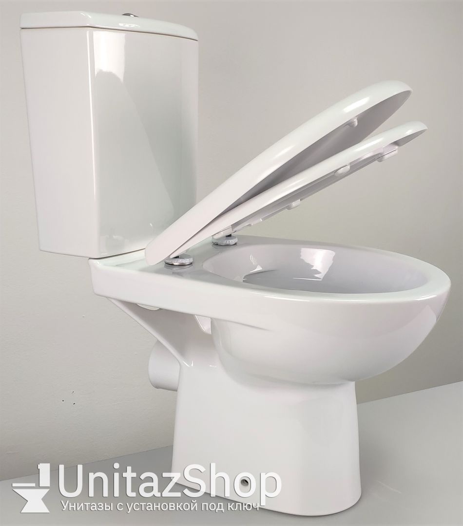 Унитаз Cersanit Nature New Clean Горизонтальный Выпуск Безободковый ...