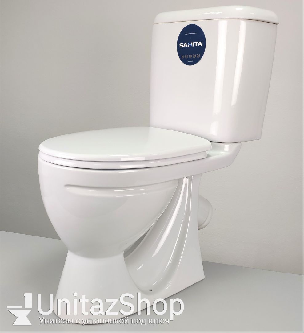 Унитаз напольный Sanita Стандарт Косой выпуск