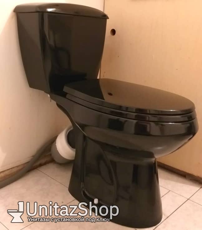 Унитаз Оскольская Керамика Эллиса Черный Косой Выпуск