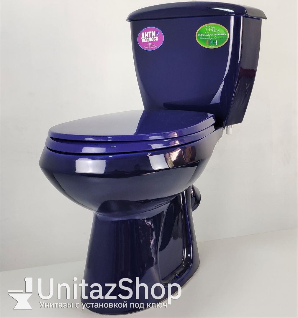 Унитаз Оскольская Керамика Эллиса Синий Косой Выпуск