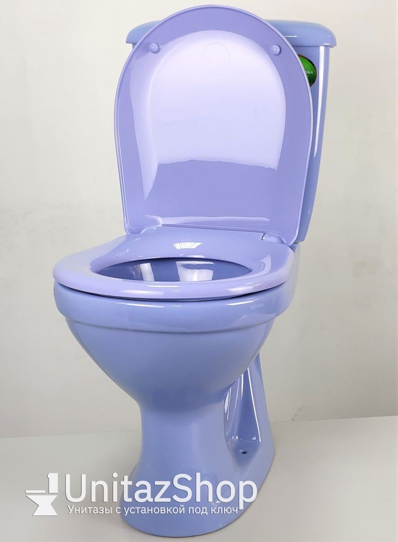 Унитаз Оскольская Керамика Суперкомпакт Сиреневый Косой Выпуск