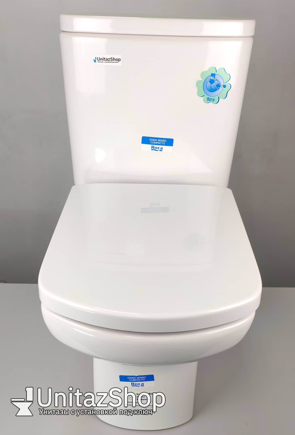 Унитаз Roca Dama Senso Compacto Горизонтальный Выпуск