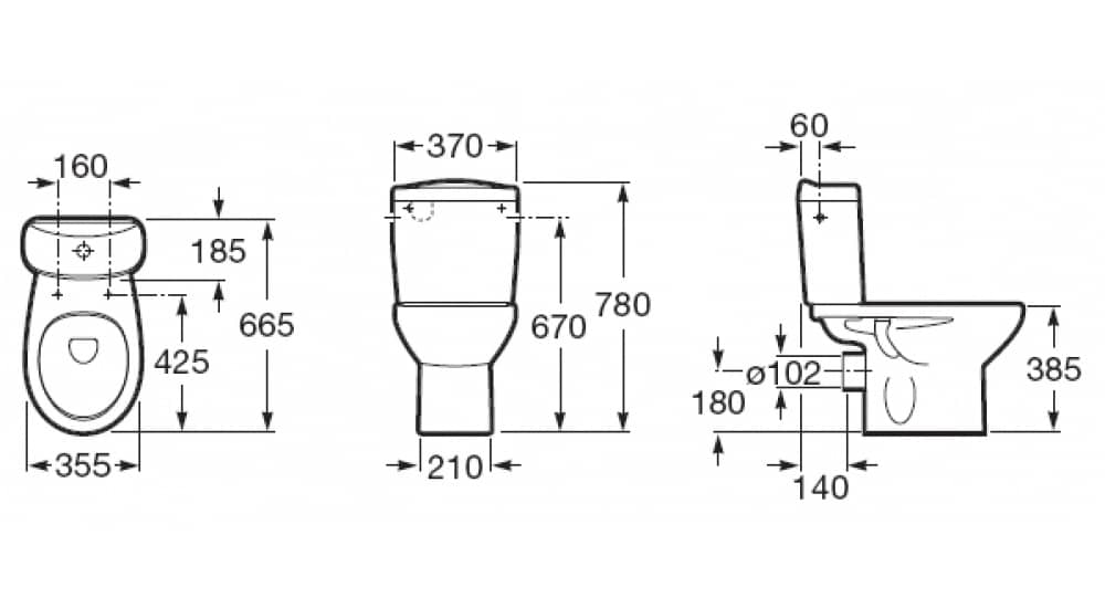 Унитаз Roca Victoria Косой Выпуск