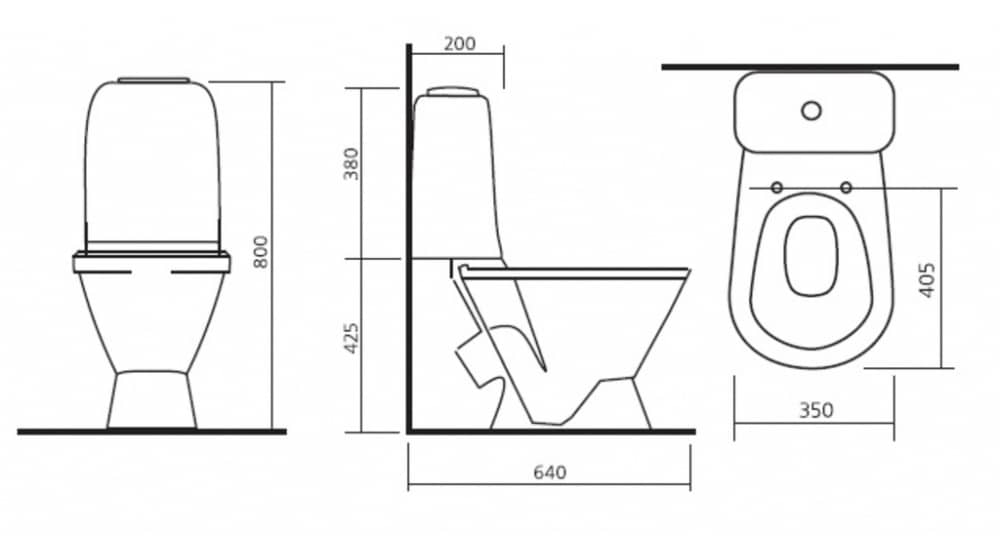 Унитаз Sanita Самарский Косой Выпуск