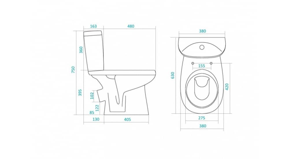 Унитаз Сантек Анимо Косой Выпуск
